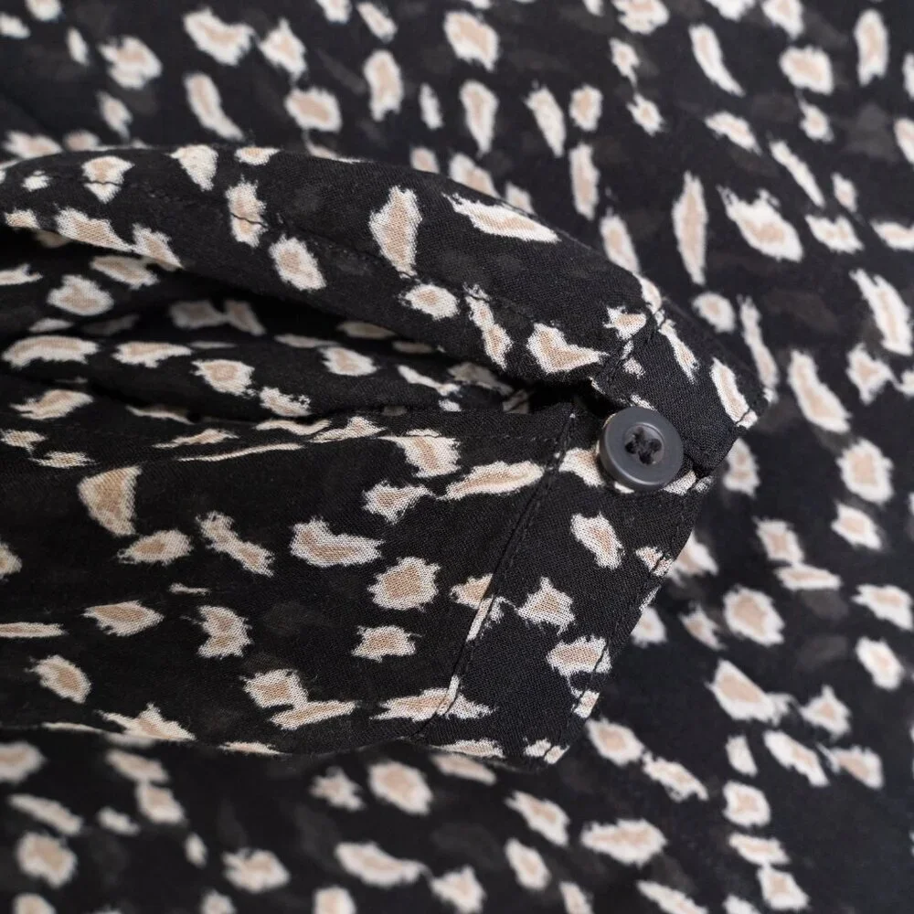 🚨 Anthropologie Cloth & Stone Spotted Lightweight Button Down Shirt - Picture 8 of 11